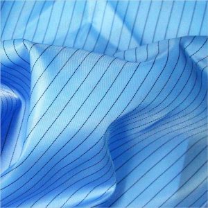 5mm stripe twill polyester antistatic woven fabric for antistatic garments